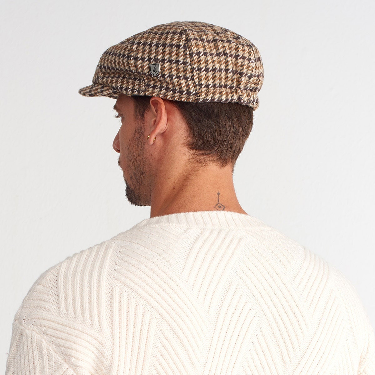 Houndstooth Wool Blend Newsboy Cap: Peaky Blinders Style